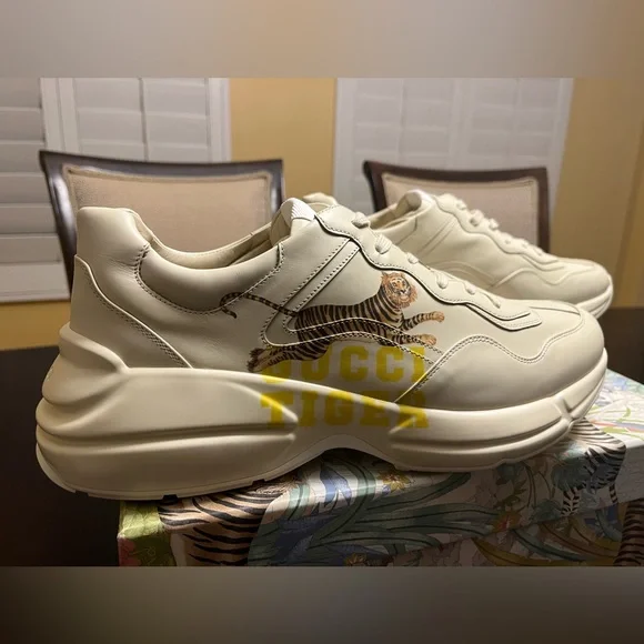 New Gucci Rhyton Tiger Sneaker Shoes Size UK 12 / US 12.5